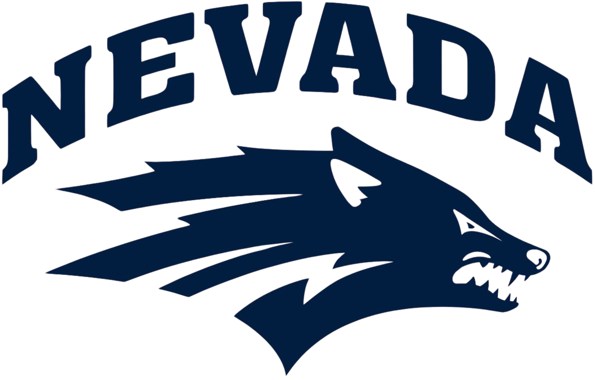 Nevada Wolf Pack logo with a stylized wolf head and the word "NEVADA" above it.