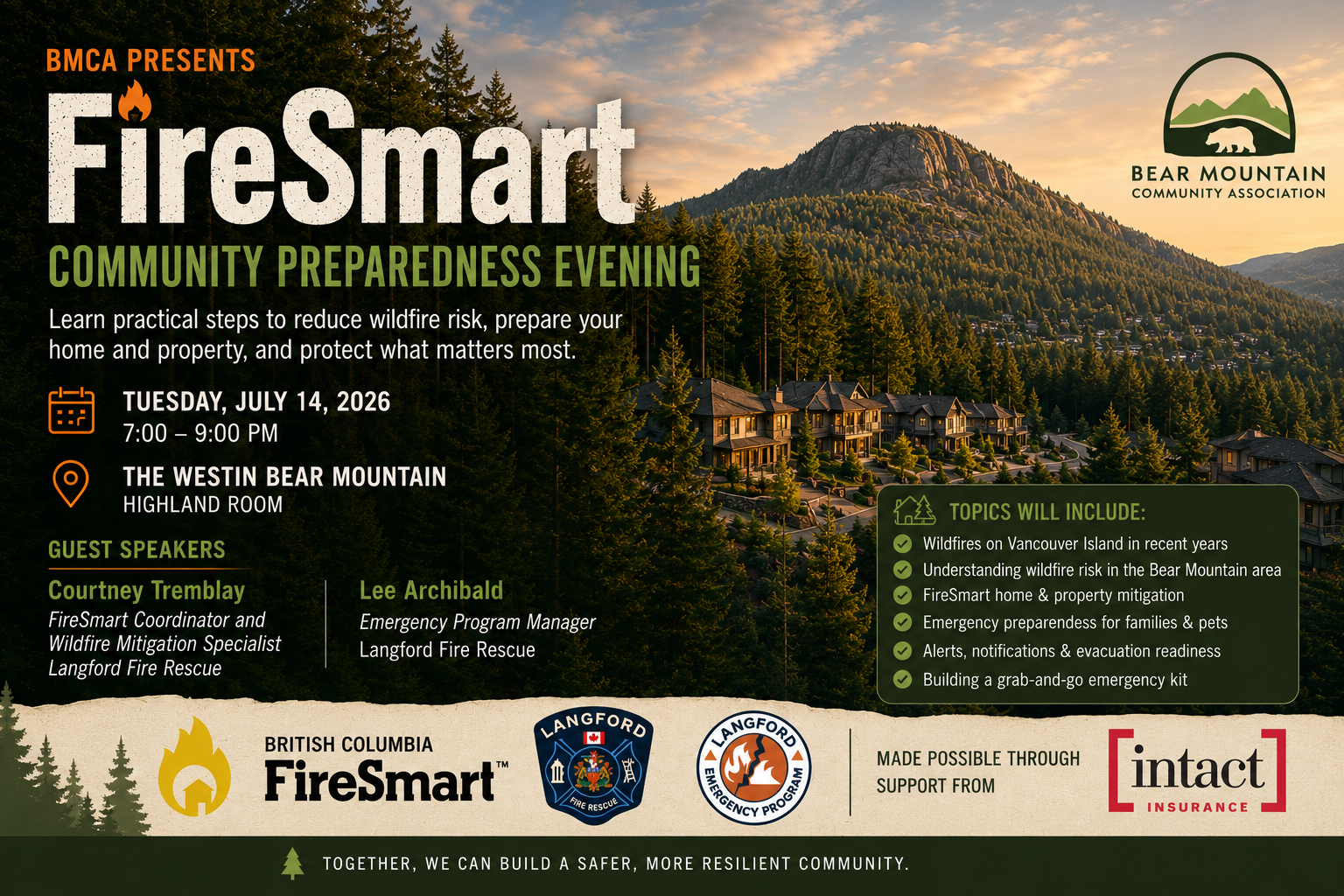 Bear Mountain FireSmart Community Preparedness Evening