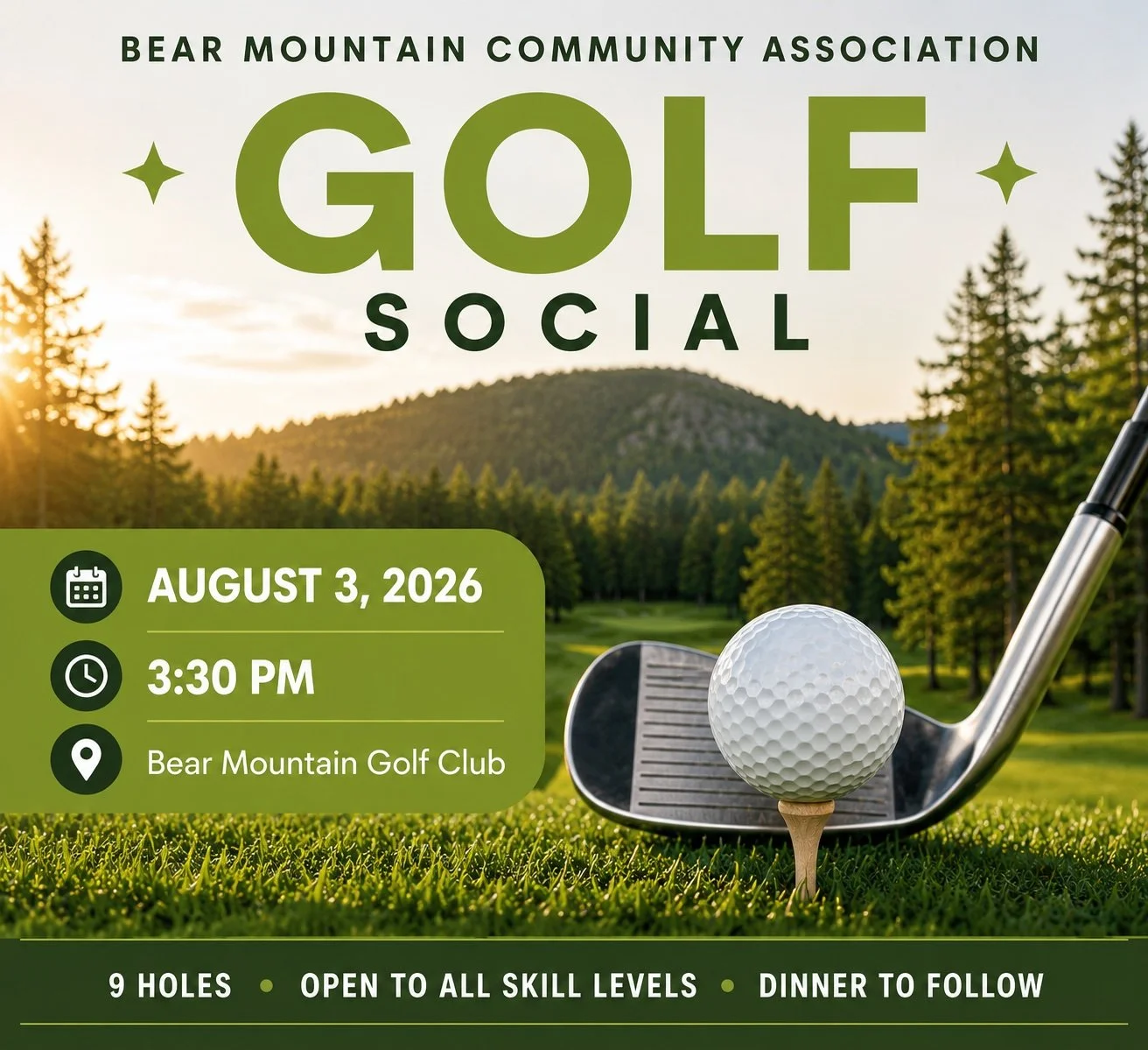 BMCA Golf Social: August 3rd, 2026