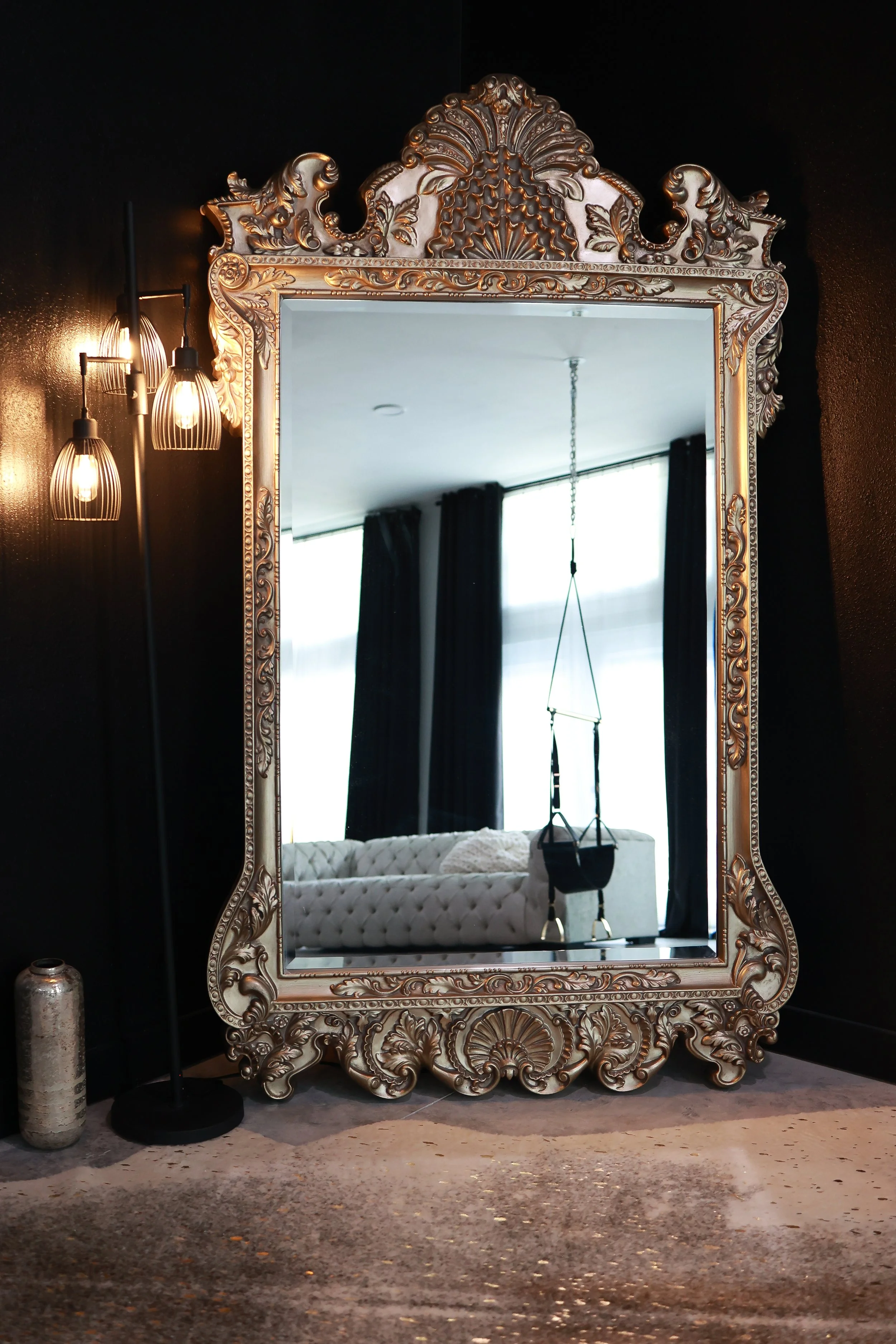 Tampa Boudoir Studio elegant tall mirror