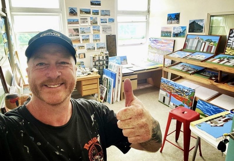 Jez in art studio