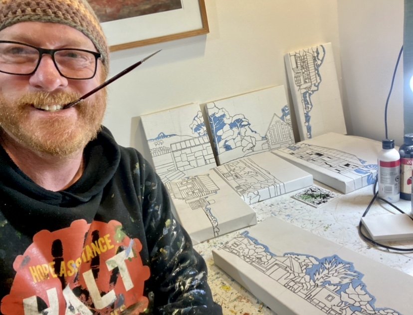 Jez in art studio