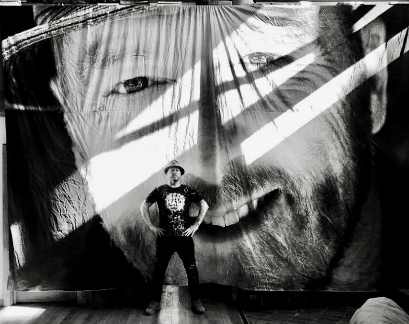 Jez in front of Jez
