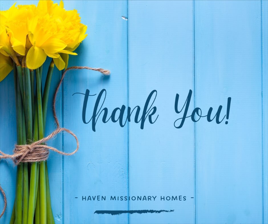 Thank you Mitch & Amy Scholtens for your donation! โค๏ธ
We are honored to partner with you in this work! Thank you for being a part of providing a home for missionaries while they are Stateside.