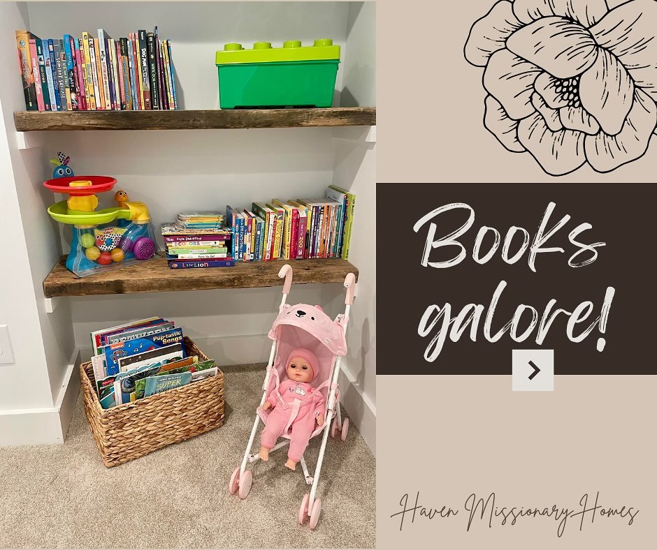 These barnwood shelves tucked away in a little nook in the basement always looked like the perfect place for a mini library. Due to the high cost of new books, I wasn’t sure we would be able to fill the shelves right from the start, but thanks