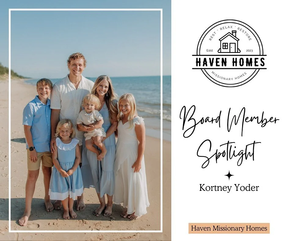 🌟 Board Member Spotlight: Kortney Yoder 🌟 

Meet Kortney Yoder&mdash;devoted wife, mom of four, homemaker, and one of the hearts behind Haven Missionary Homes. She and her husband, Gabe, have been married for 17 years and share a deep commitment to