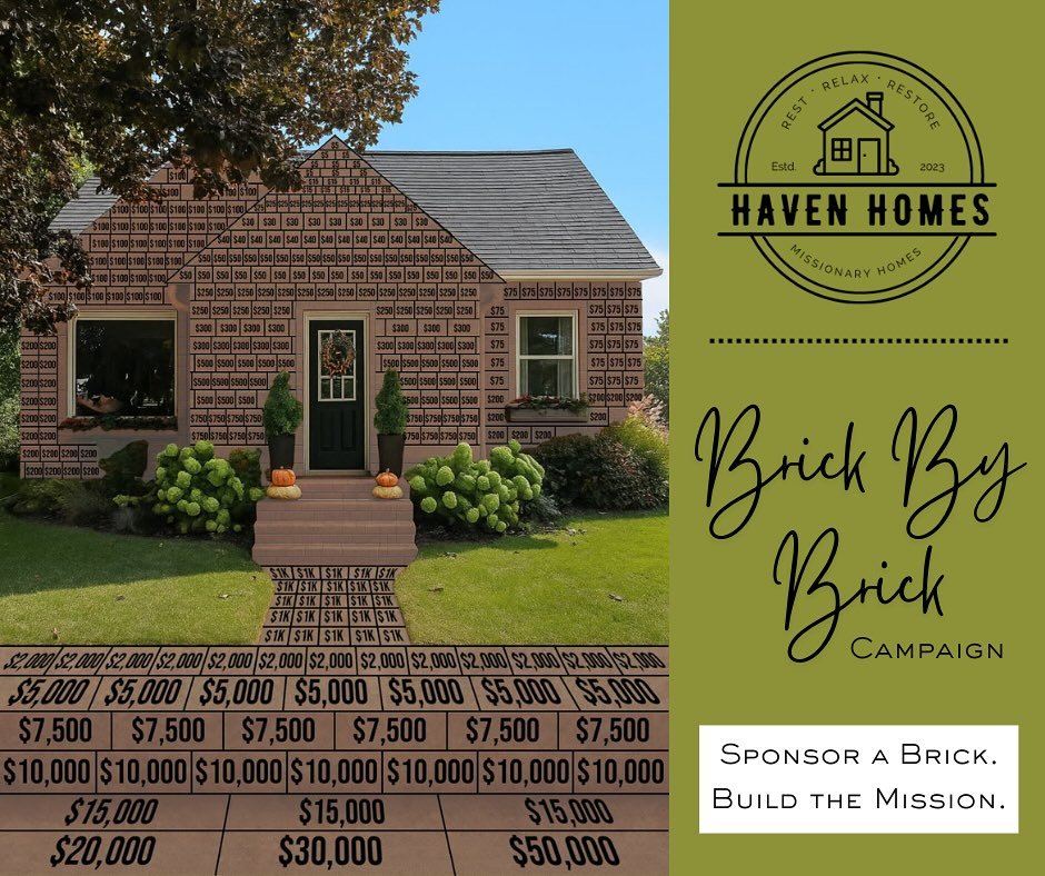 Today we&rsquo;re thrilled to launch our Brick by Brick Campaign &mdash; a year-long effort to pay down (and Lord willing, pay off!) the mortgage on our very first missionary home!

Last week marked one year since we purchased the house, and we have 