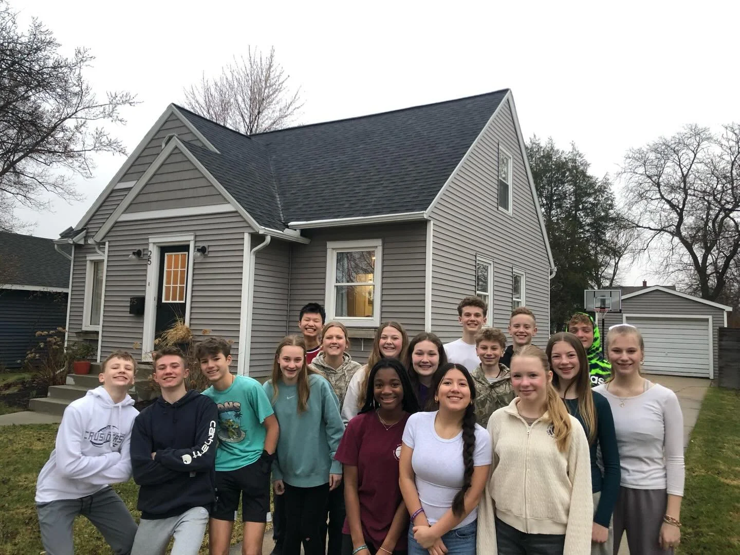 It was so special for my husband, who teaches 8th grade Bible at Zeeland Christian School, to bring his class through for a tour while the house was recently vacant. As these students begin a new unit on local nonprofits, it meant a lot to share on a