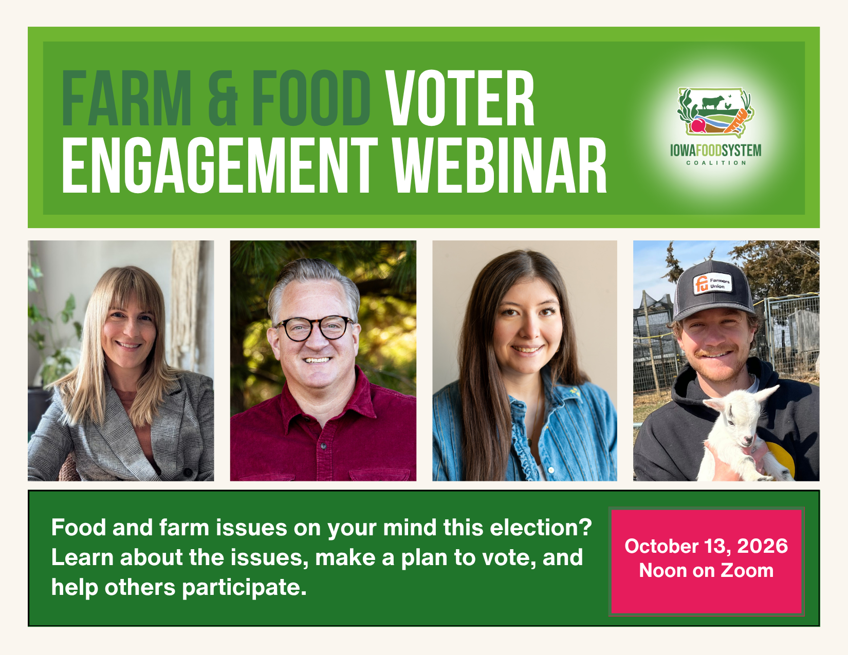 Iowa Food System Voter Engagement Webinar