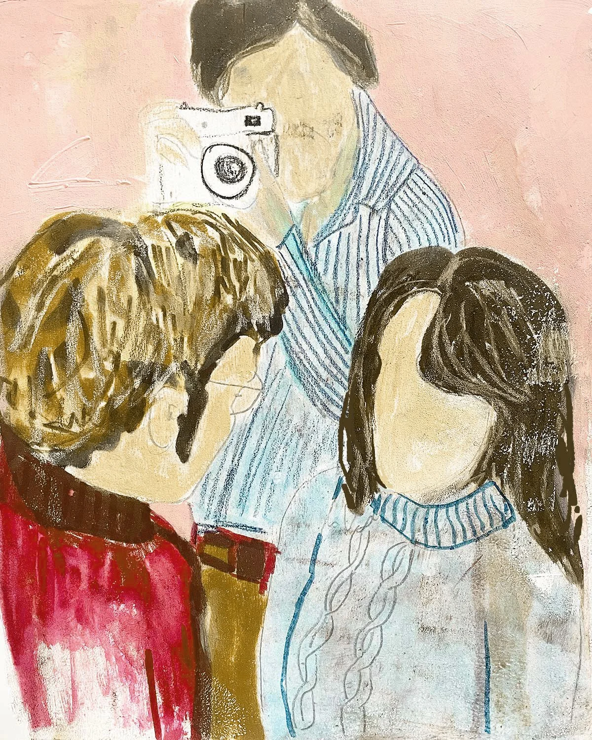 Mysterious camera man catching a private moment, public domain