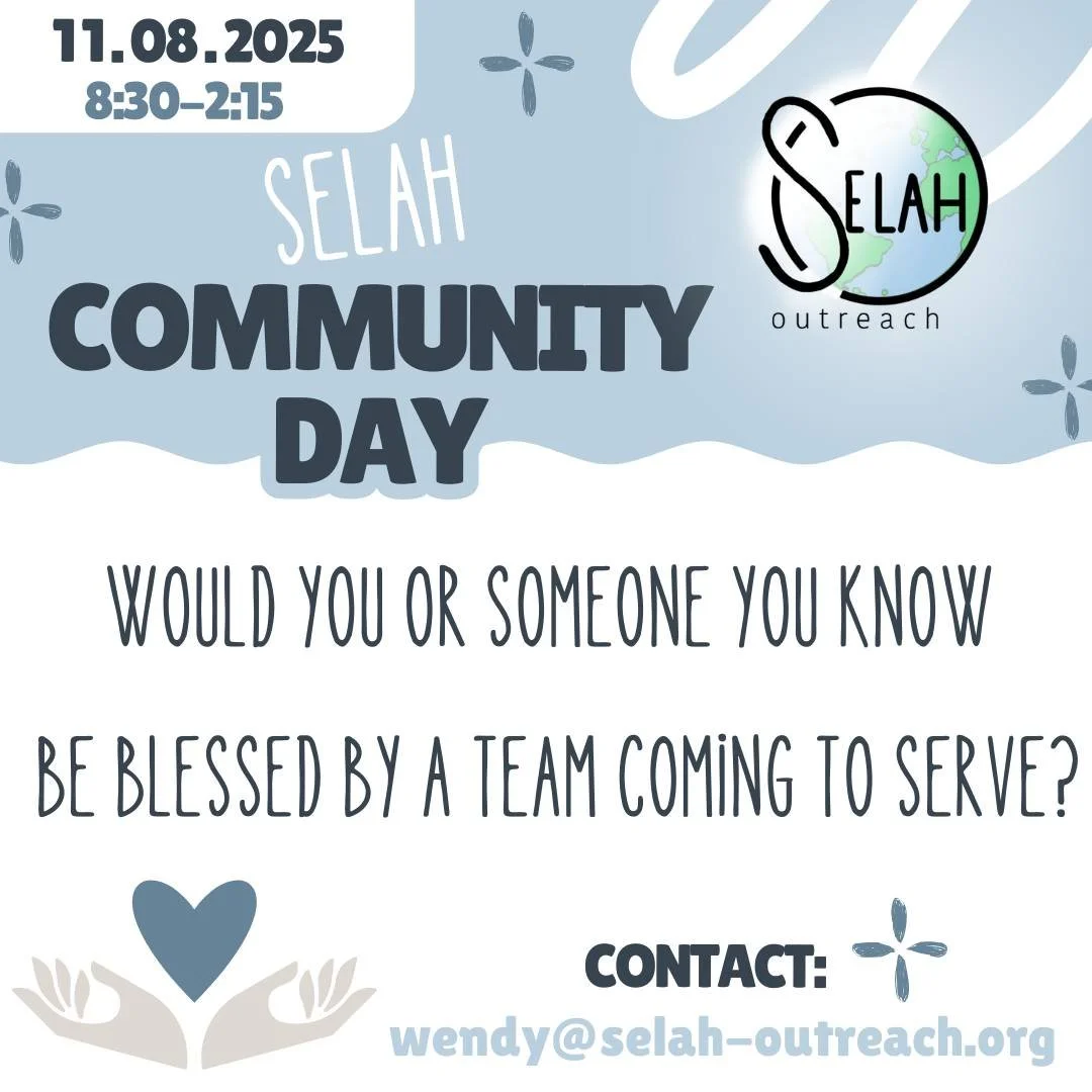 We will have several teams going out to serve by helping with some yard clean up or light house cleaning. Would you or someone you know be blessed by a team? Fill out an application today?
https://www.selah-outreach.org/