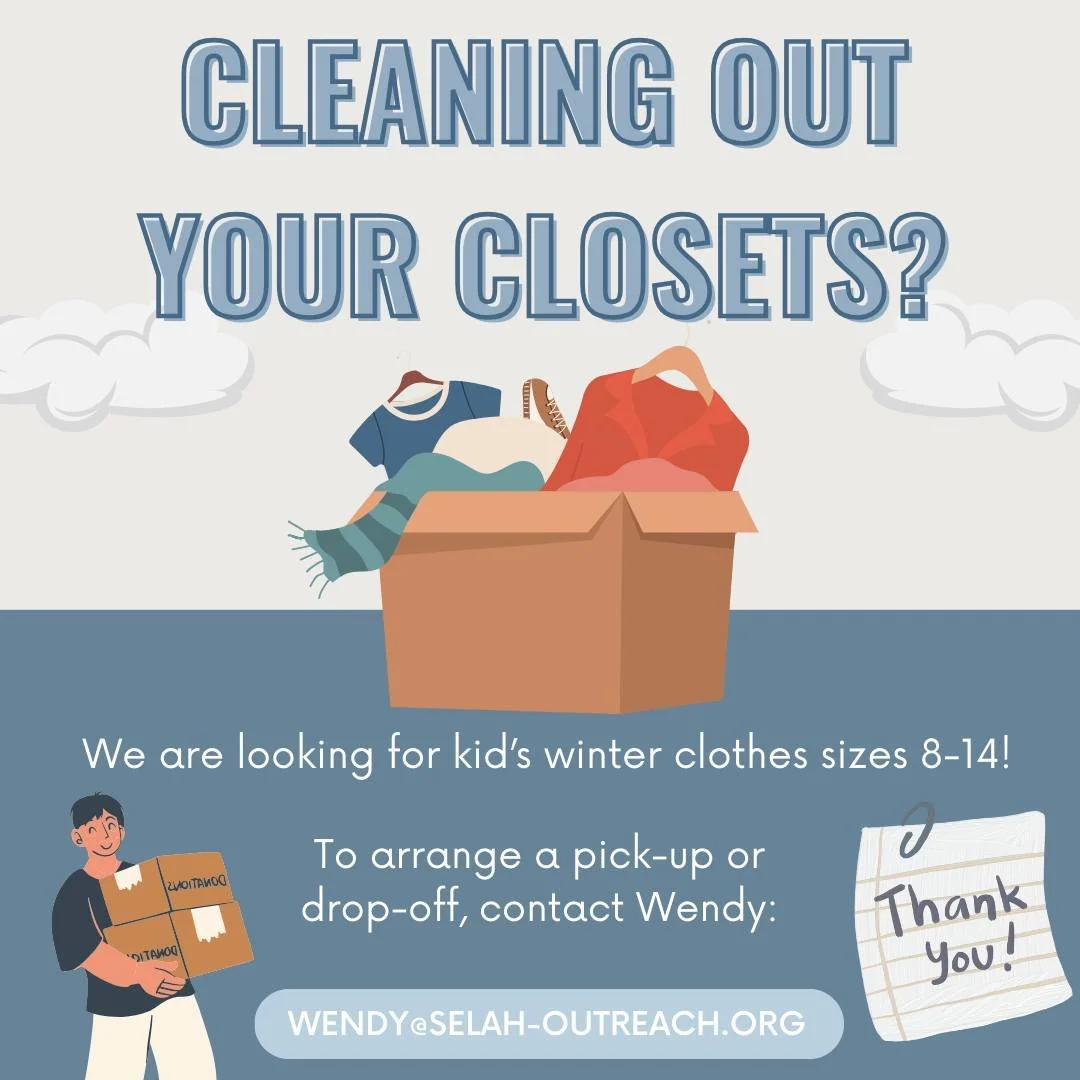 Cleaning out your kids&rsquo; closets? We&rsquo;re collecting gently used winter clothing in sizes 8&ndash;16 and would love to give those hand-me-downs a second home where they can bless others.
