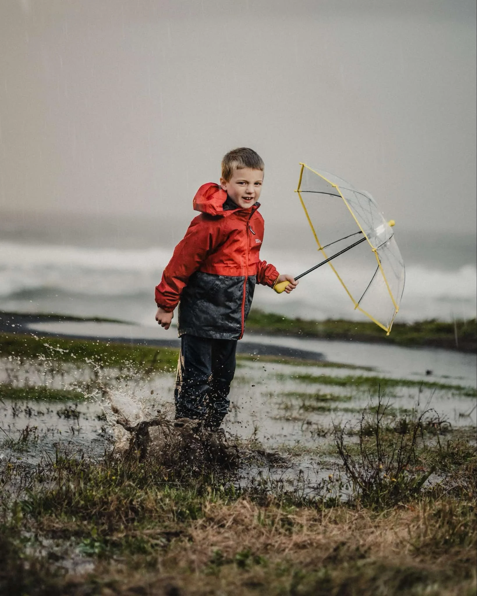 Child Family Portraits Near Newport Oregon