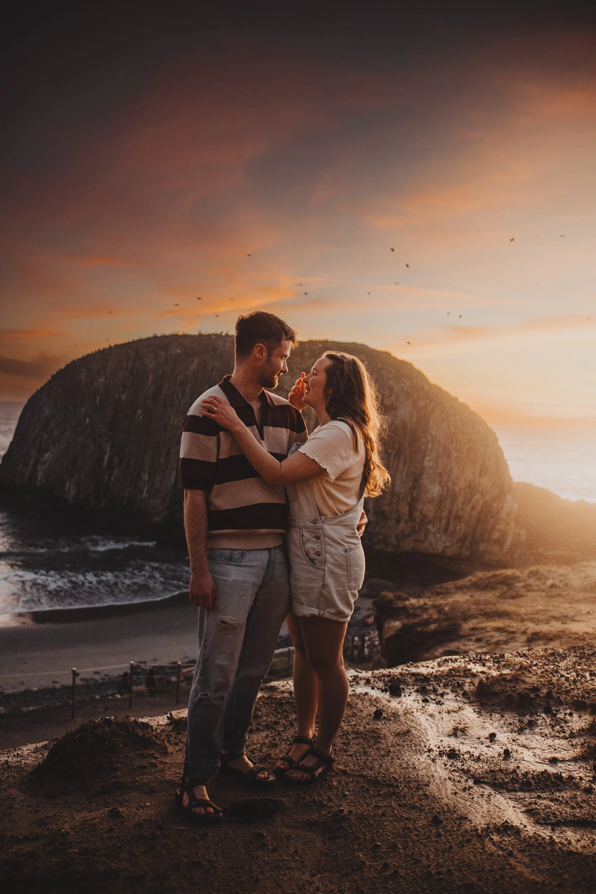 Engagement Portrait Session On the Oregon Coast
