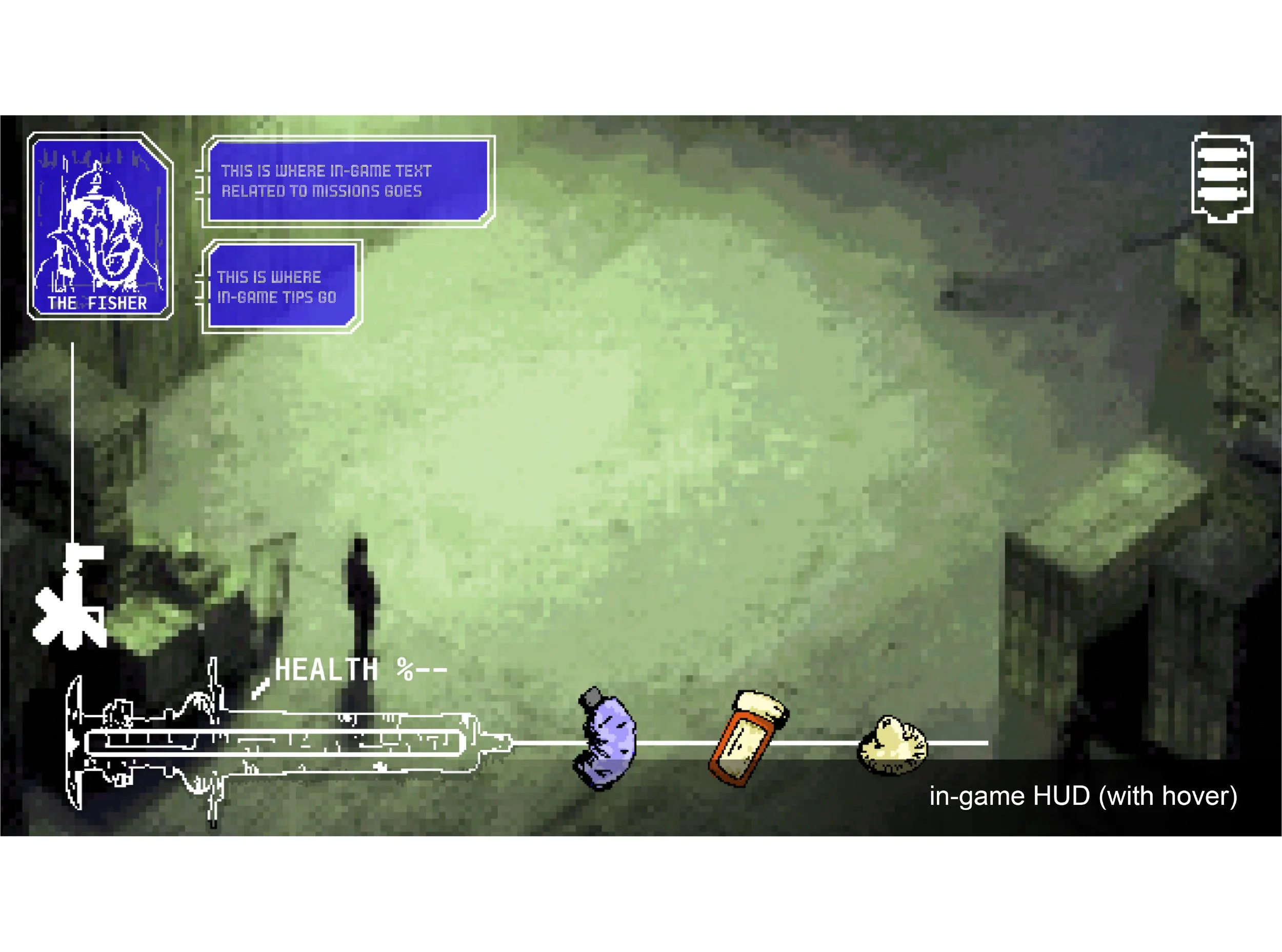 in-game HUD (with hover)