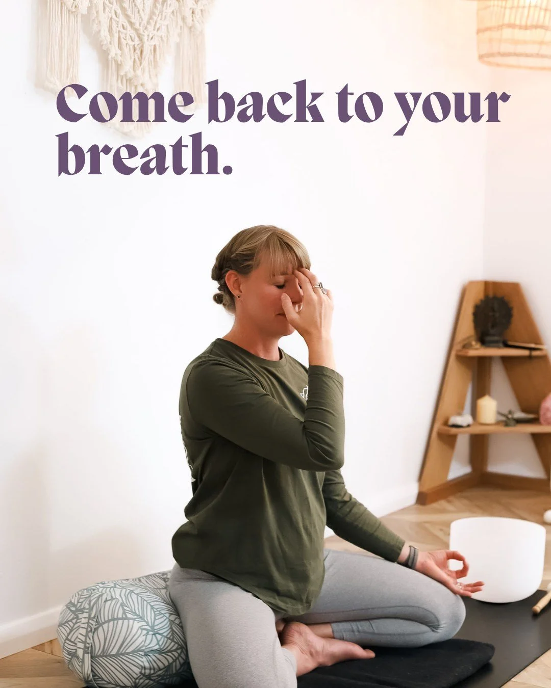 Come back to your breath //

Breathwork has become a buzz. From vagal toning to nervous system regulation to lowering blood pressure and reducing stress. The benefits of practices like box breathing, diaphragmatic breathing, alternate nostril breathi