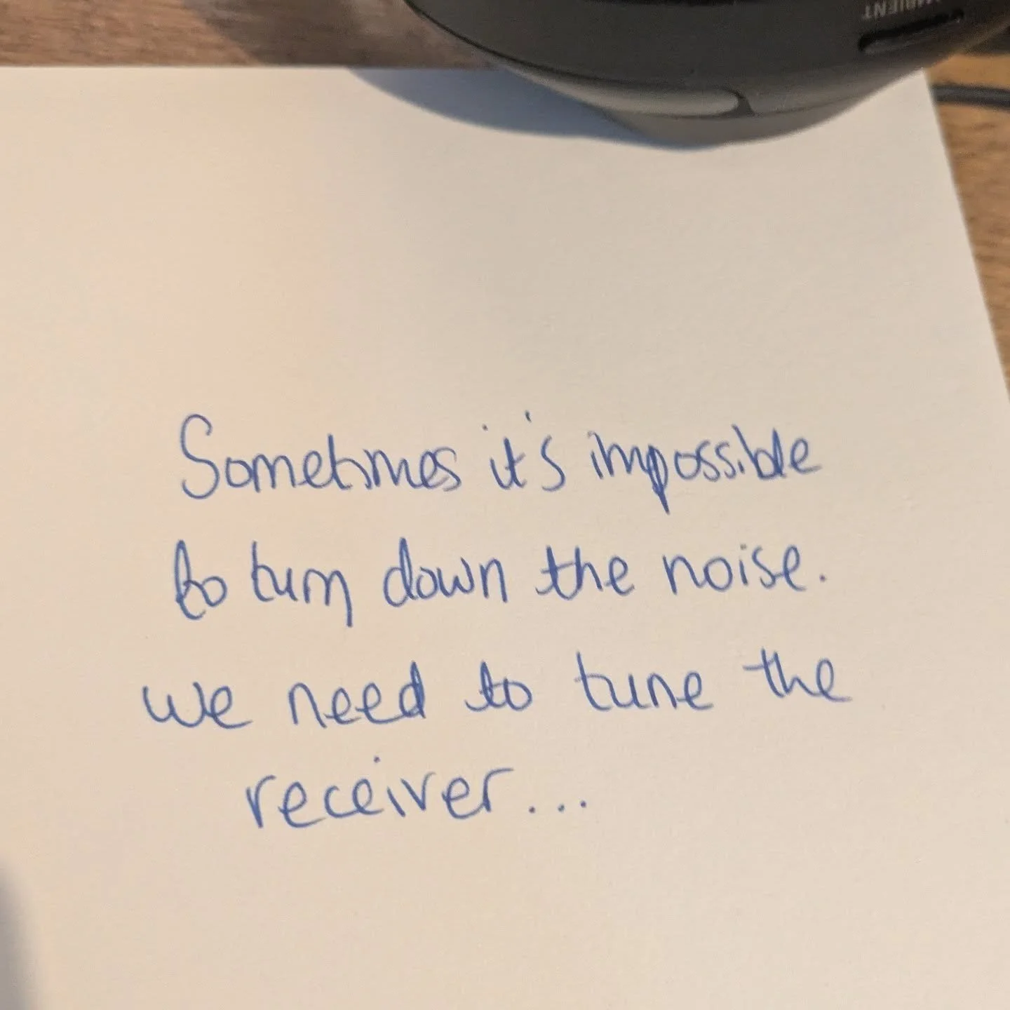 TUNING THE RECEIVER // 

When you&rsquo;re built with sensitivity, the world doesn&rsquo;t just feel loud... it can feel like feedback.

Sometimes my own experience is the loudest thing in the room. A racing heart, a spiraling thought, or the heavy b
