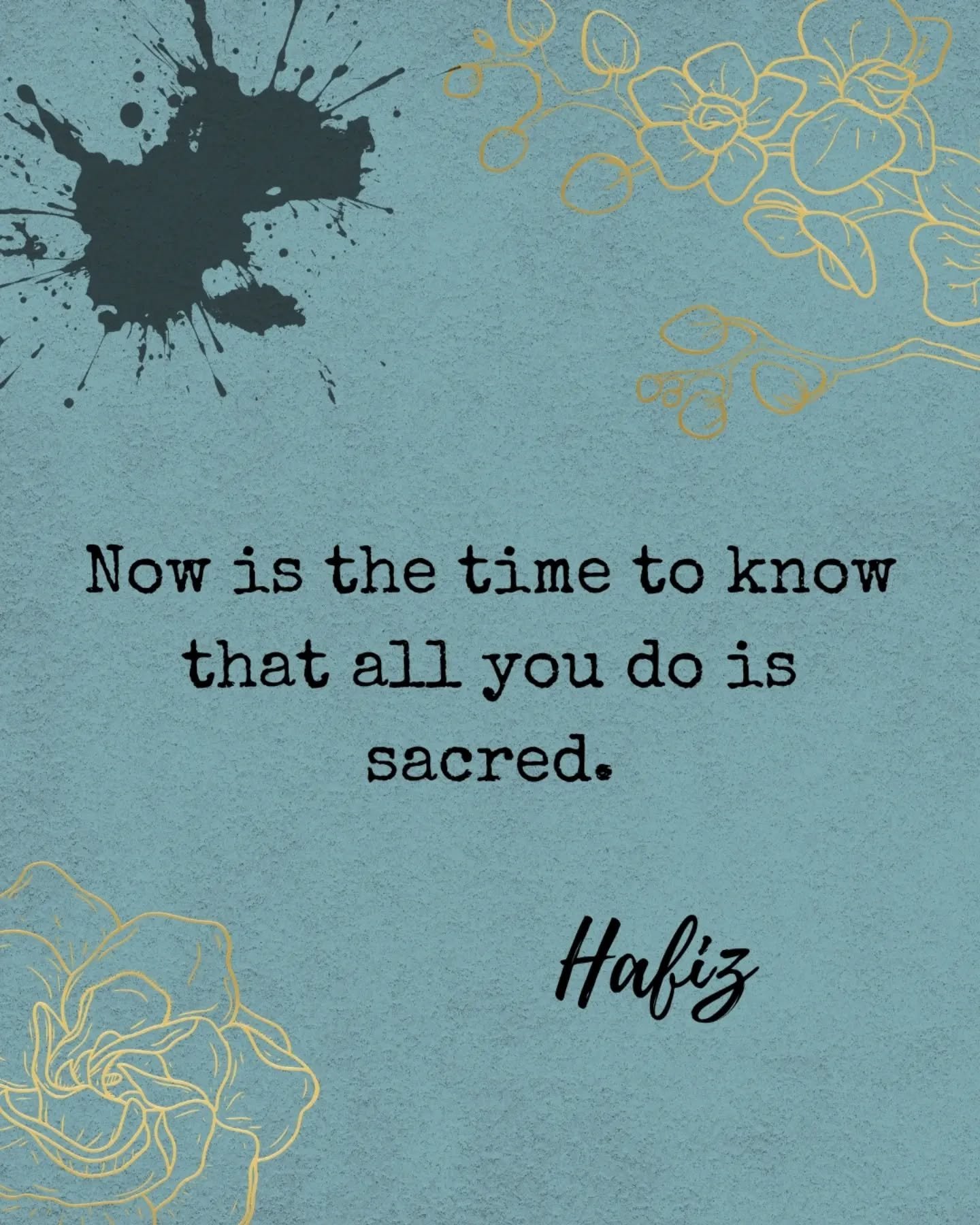 Now is the time to know that everything you do is sacred ~ Hafiz //

I'm preparing to head back to Bali, a place where the sacred is invited into every moment. As you walk down the streets, stepping over and past offering of flowers and incense, skir