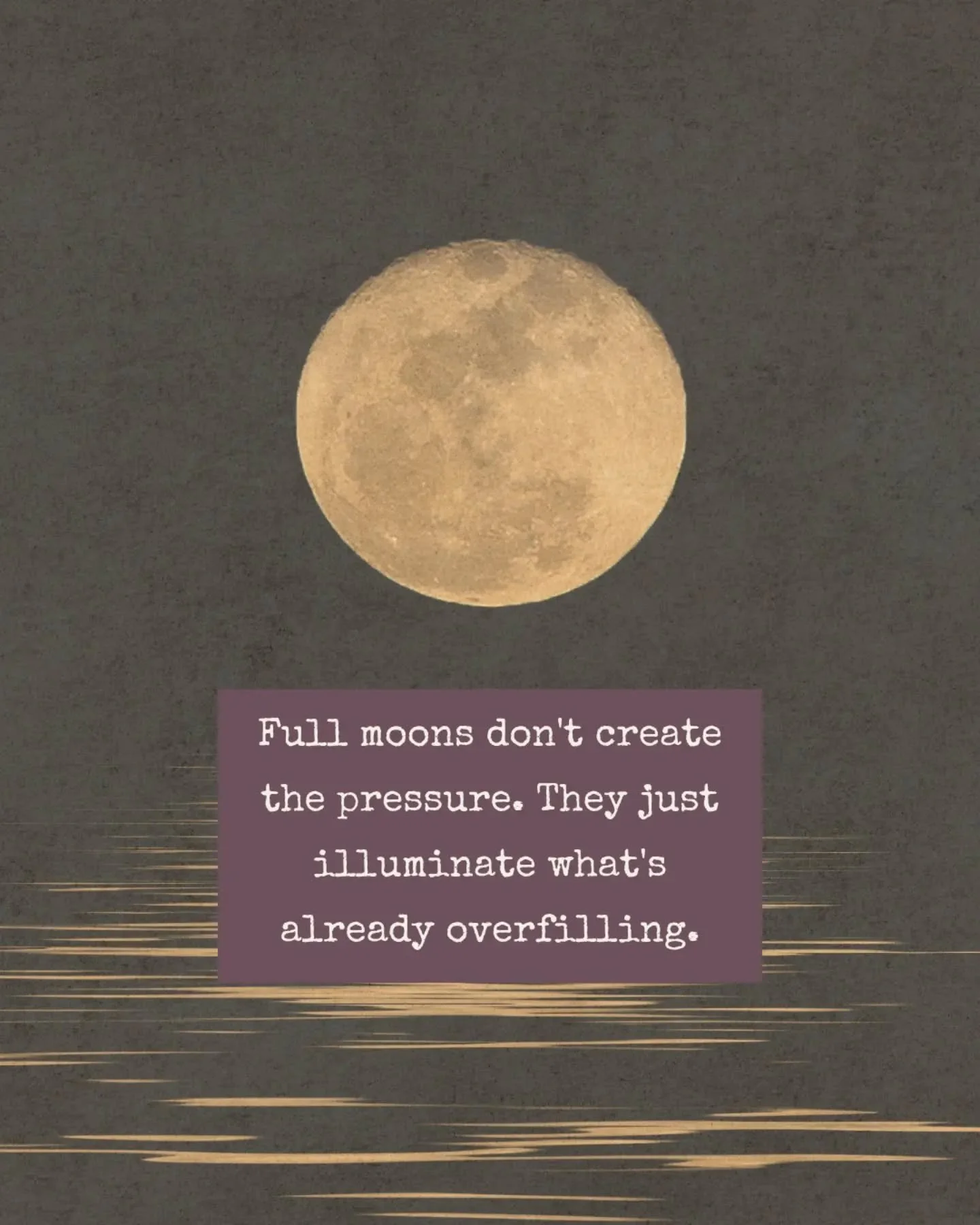There&rsquo;s a reason emotions feel sharper under a full moon. It&rsquo;s like a spotlight on the containers we&rsquo;ve been trying to keep sealed.

​Pain itself isn't the problem - it&rsquo;s how we react when it takes over. Do we stuff it down, s