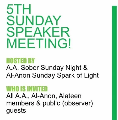 5th Sunday Speaker Meeting! 