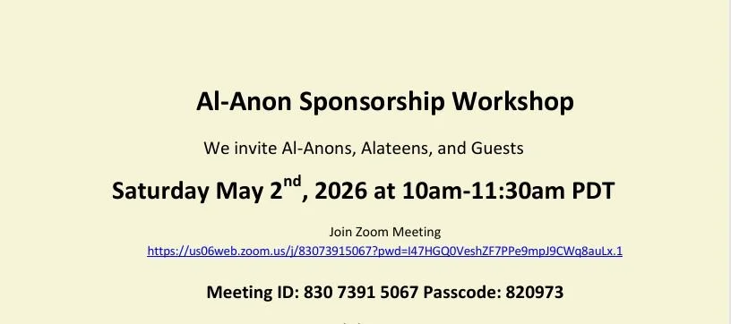Al-Anon Sponsorship Workshop