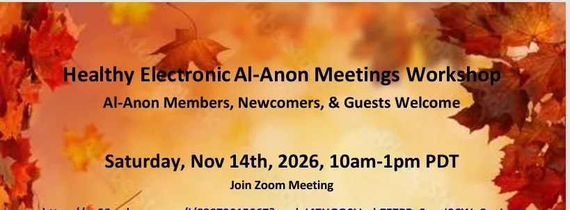 Healthy Electronic Al-Anon Meetings Workshop