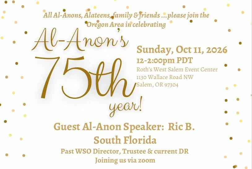 Oregon Area celebration ~ Al-Anon's 75th Year! 