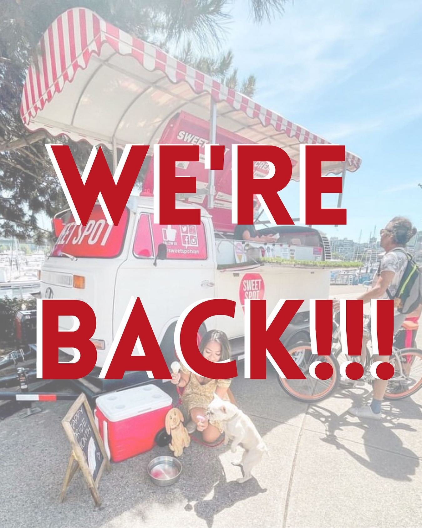 Hi everyone 👋🏻 It&rsquo;s been awhile but we are happy to say that we&rsquo;re back!!! Stay tuned for our opening date &amp; our new hours.

We are also HIRING!!! If you are interested in joining our team for the summer please email sweetspotvan@gm