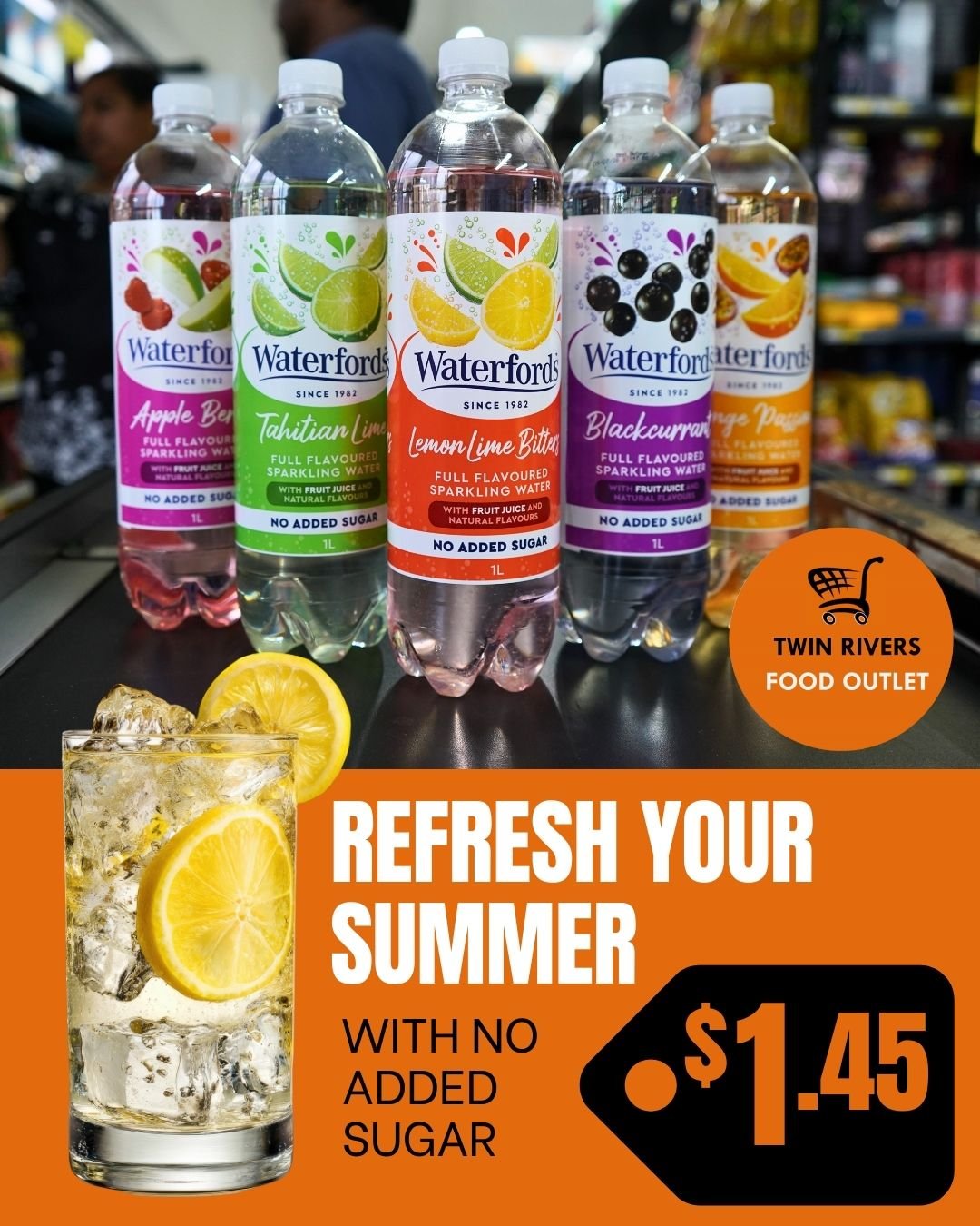 Discover the refreshing taste of naturally sweetened sparkling water! Waterfords flavoured sparkling water is perfect for those who crave a little flavor without the added sugars or artificial sweeteners. The ideal guilt-free thirst-quencher💧🍋 #Nat