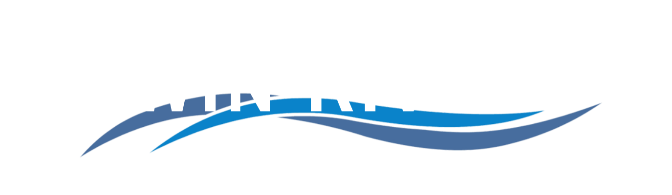 Twin Rivers Logo incorporated with two blue wavy lines to symbolise the rivers.