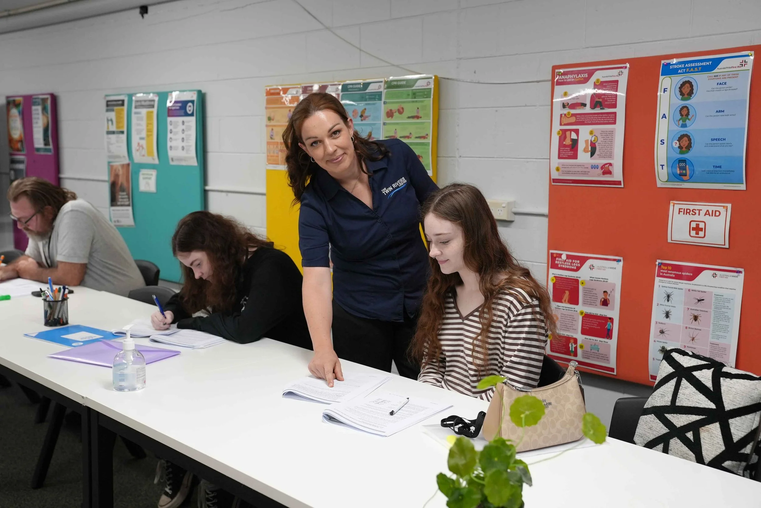 Classroom with students and trainer