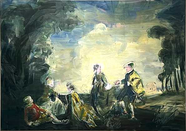 "Der verwirrende Vorschlag" 2025,
Eitempera auf Leinwand, 250 x 180 cm