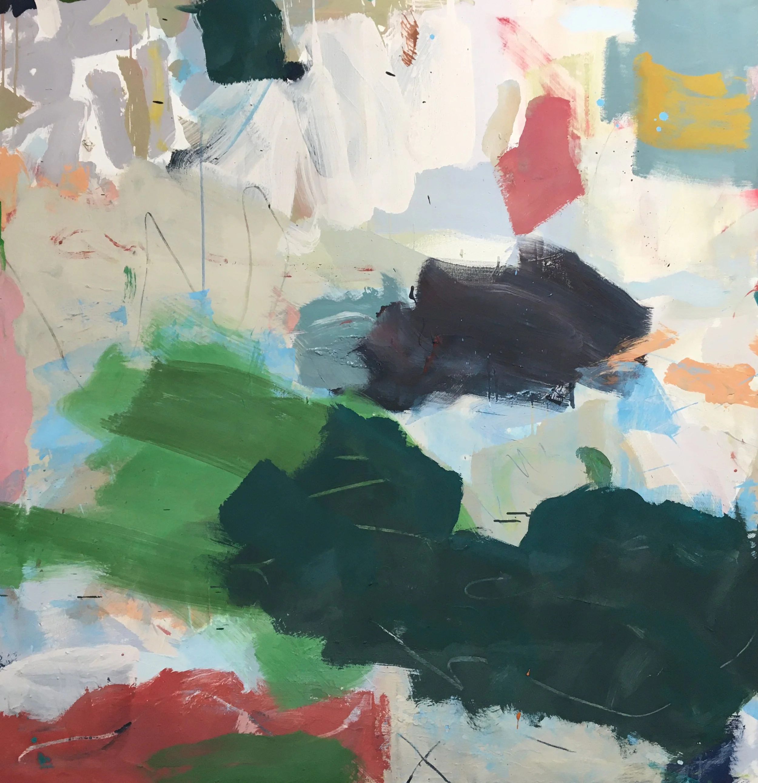 "Im Kontrast wurden wir eins (Libanon dry)" 2022,
Eitempera auf Leinwand, 125 x 120 cm