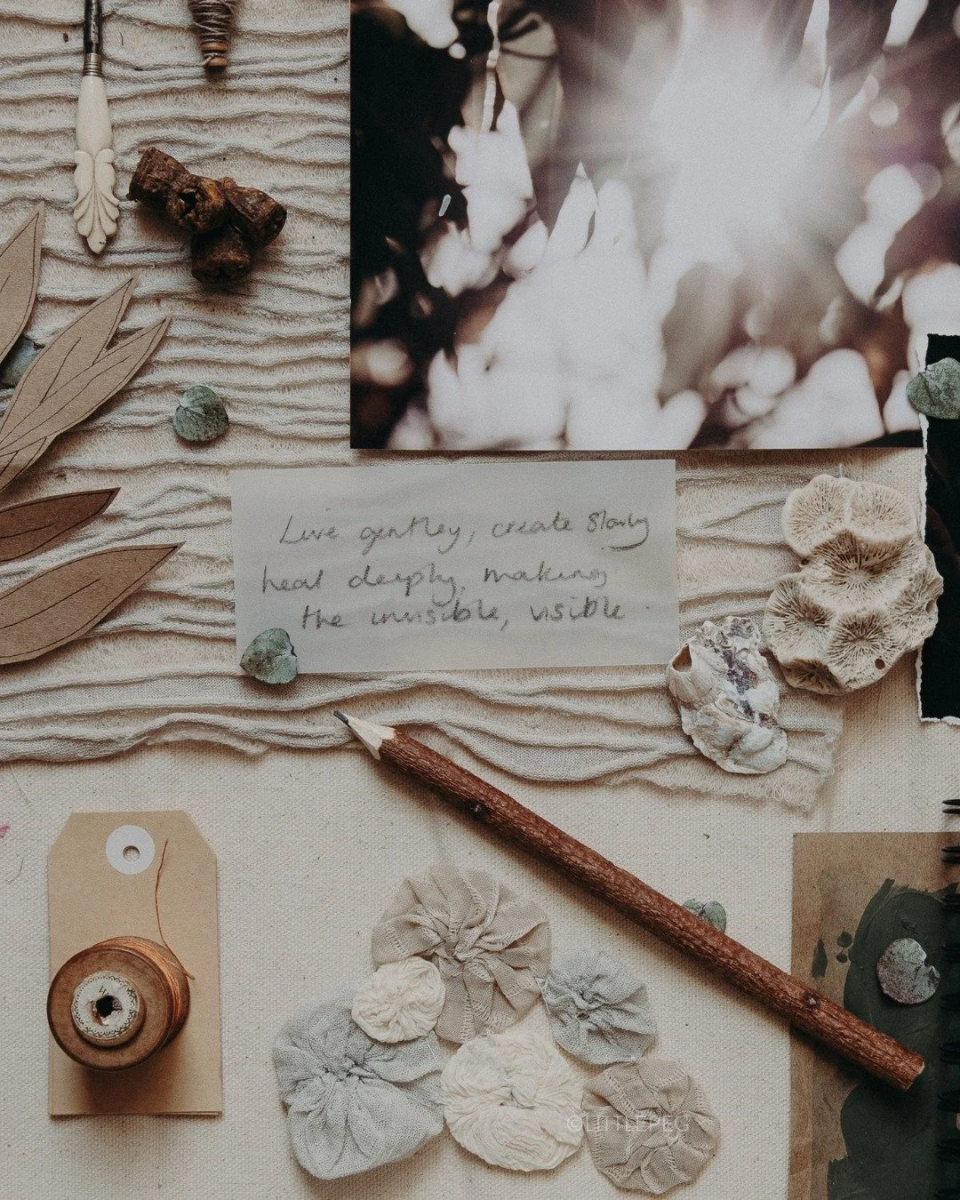 My work is about slowing down, noticing, and creating from a place of connection and presence.

Inspired by nature and the quiet beauty often overlooked, mixed media allows me to explore layers, textures and meaning. It give us an opportunity to reve