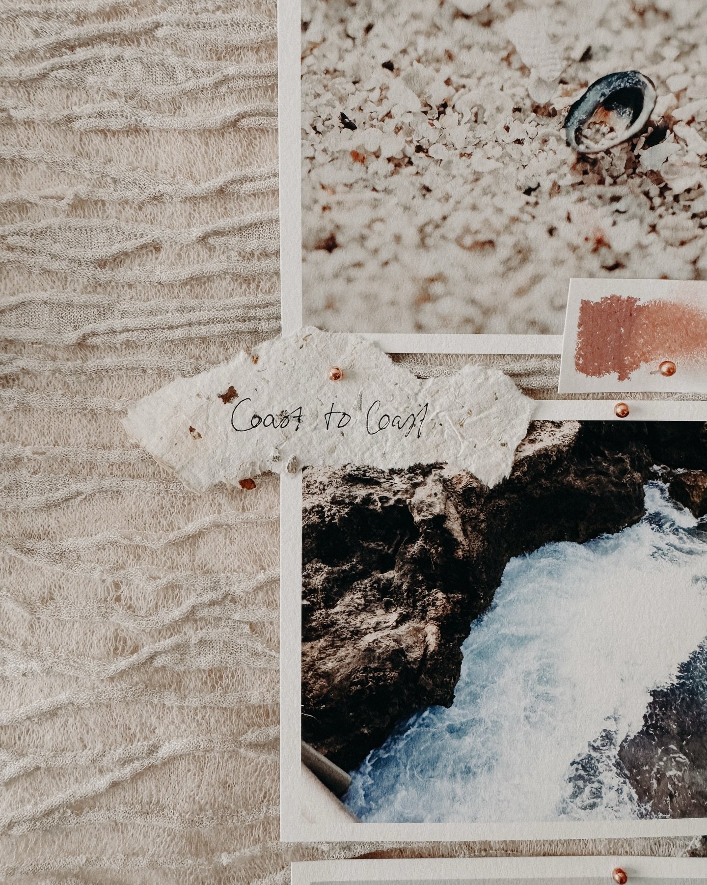 Working intuitively and with energy is the only way I can work and feel I am producing creative work that translates how I feel into art. It expresses the story. 

My latest project, Coast to Coast has been a slow burn. Laying the foundations, tinker