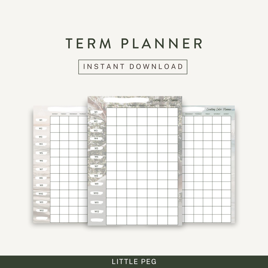 School Term Planner | 12-Week Printable Organiser for Parents & Teachers