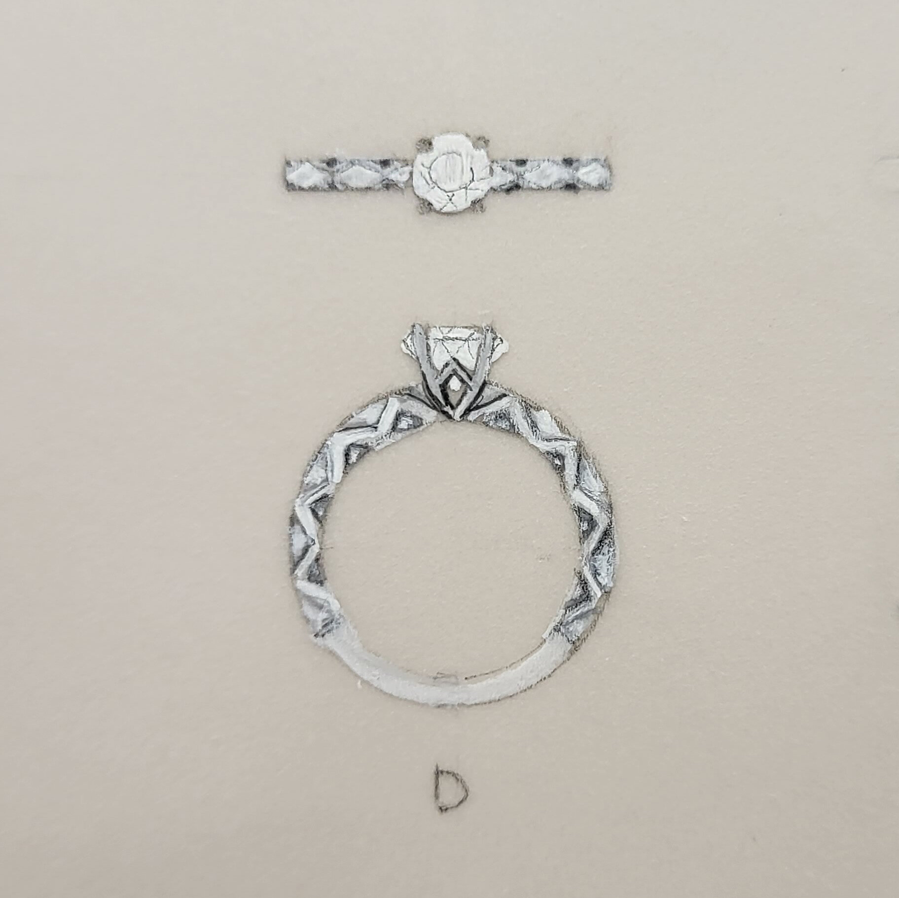 𝐼𝑡'𝑠 𝑎𝑙𝑙 𝑖𝑛 𝑡ℎ𝑒 𝑑𝑒𝑡𝑎𝑖𝑙
💍
A close-up look at one of my sketches for a beautiful ring design. As you can see, it is not just the stone that can be the star of the show. 

The ring band itself can carry some amazing detail that will mak
