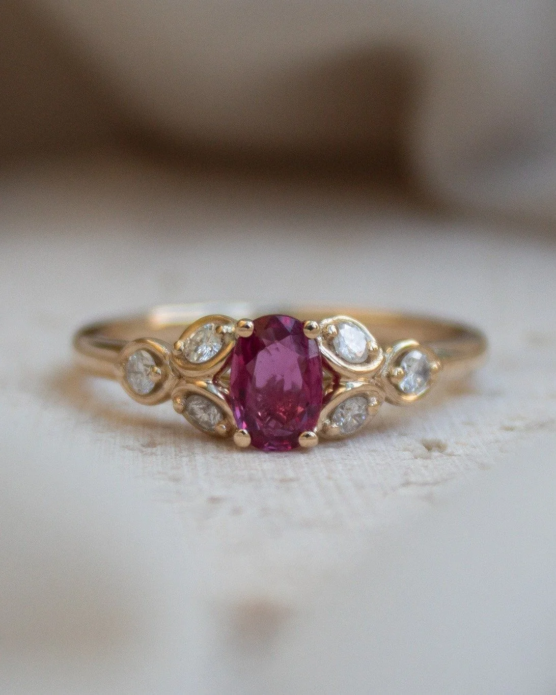 Oh my!! What a beauty!! ❤

😍 

Nothing beats the sumptuous colour of a ruby and yellow gold, does it??

✨💍✨ 

This one is for Trish; we upcycled an unworn inherited traditional cluster which T didn&rsquo;t wear to create a piece which is totally he