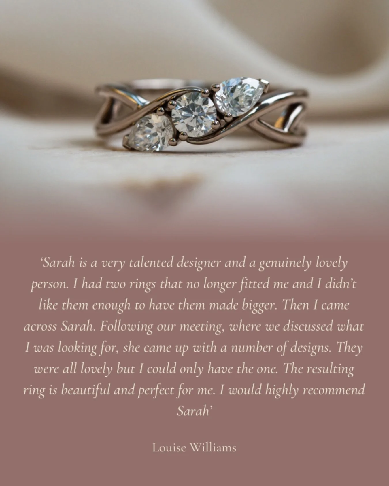 🌟🌟🌟🌟🌟

Thank you Louise for these incredibly kind and flattering words. I am so grateful to have such lovely clients like you!

❤️

If you have always wanted to design something you will cherish forever but you don&rsquo;t know where to start, r