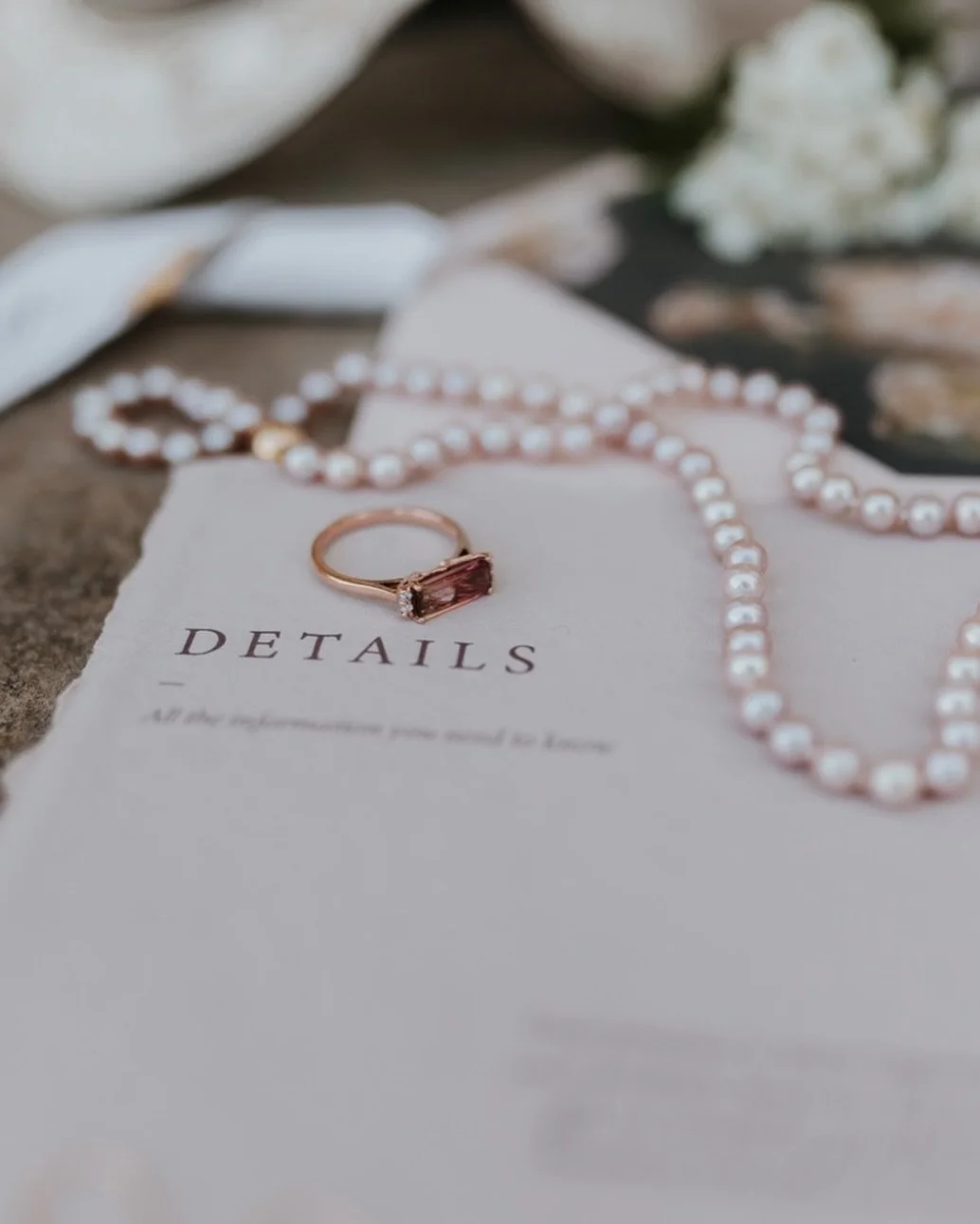 What a beautiful image from @mindycoephotography  The magic is in the details! A pearl necklace or pair of drop earrings can transform how you feel! And the most important detail of all..? The ring that you will wear every day for the rest of your ma