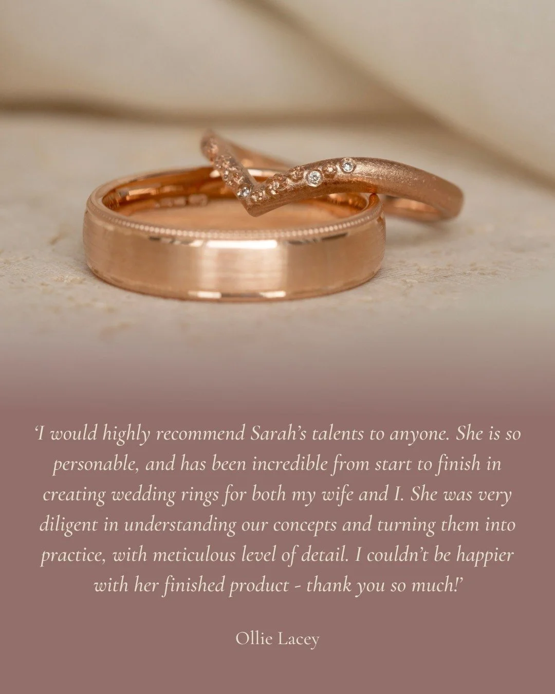 ✨✨✨✨✨

It is such an honour to be able to be a part of people's big day's. I love to design unique and personal wedding bands for the couples that come and work with me. 🤍

A lot of the time I think that people choose standard off the shelf rings be