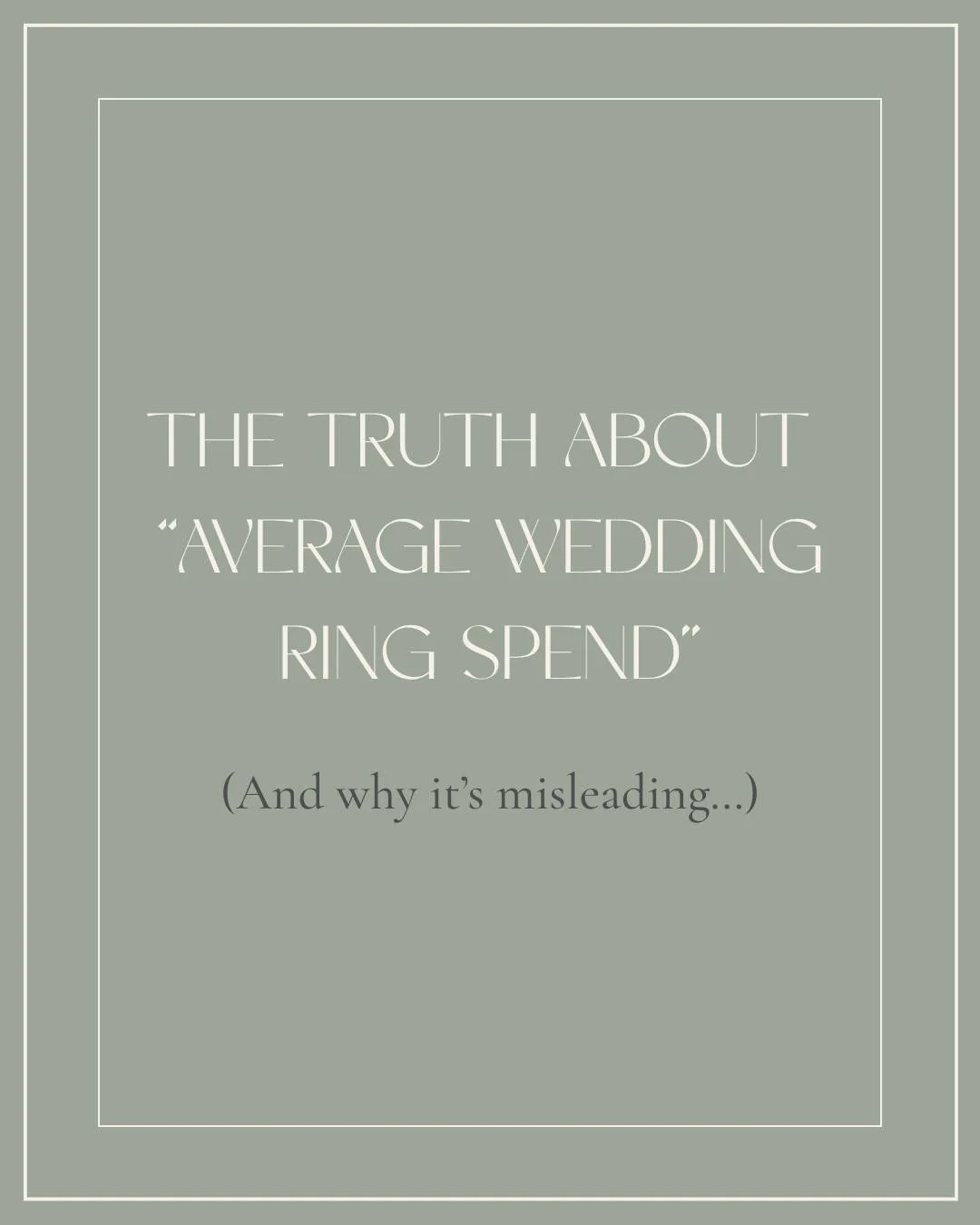 That &ldquo;average spend&rdquo; on wedding rings might reflect what people are spending, but it doesn&rsquo;t always show the full picture when it comes to quality, durability, and long-term wear. 🧐

After 20 years in the industry from trade, retai