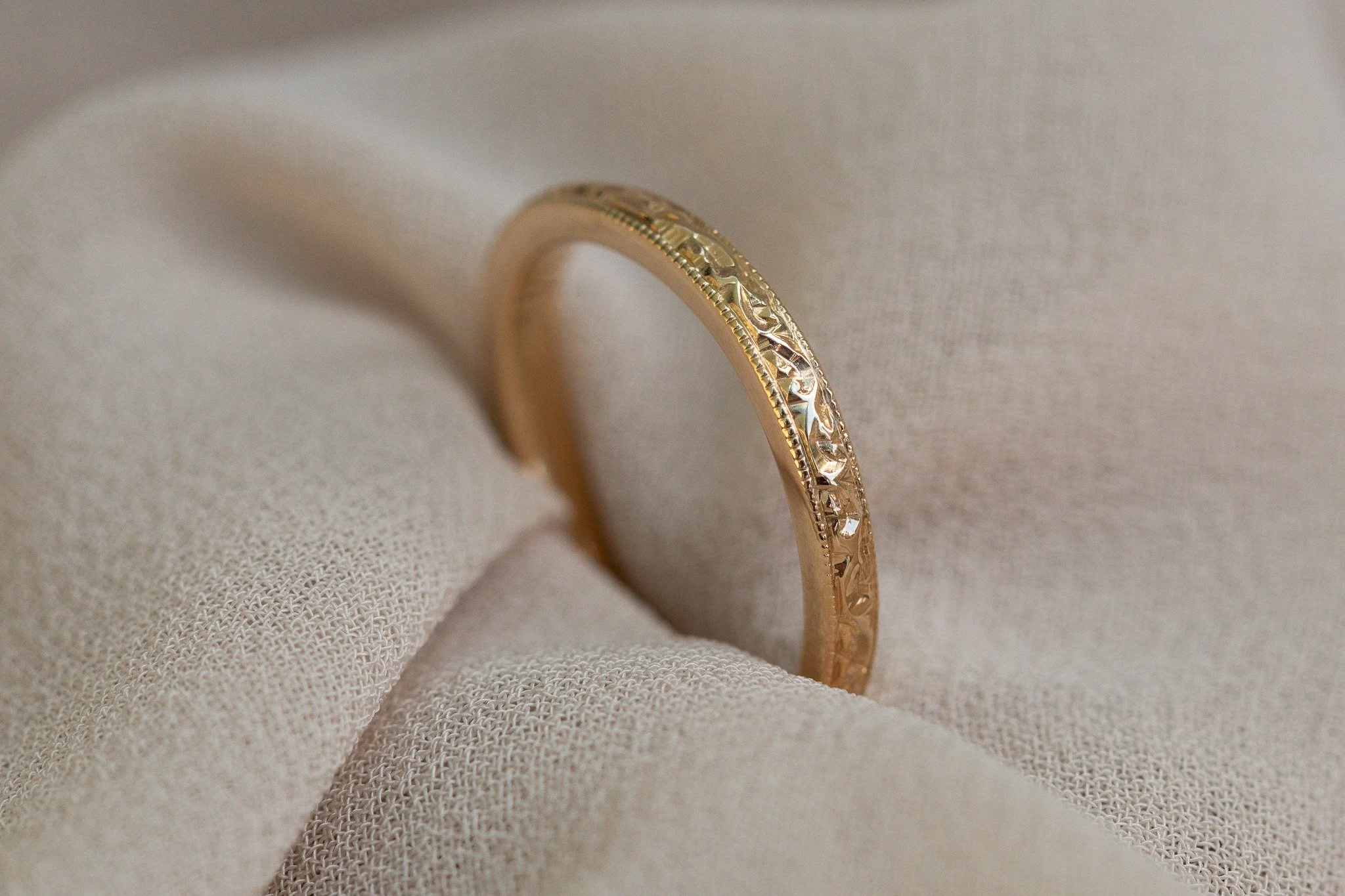 My Wedding Ring ❤

One of the many reasons I remade my engagement ring was because I really struggled when it came to designing my wedding band.

What I truly wanted was something simple&mdash;a timeless band featuring the engraved detailing from the