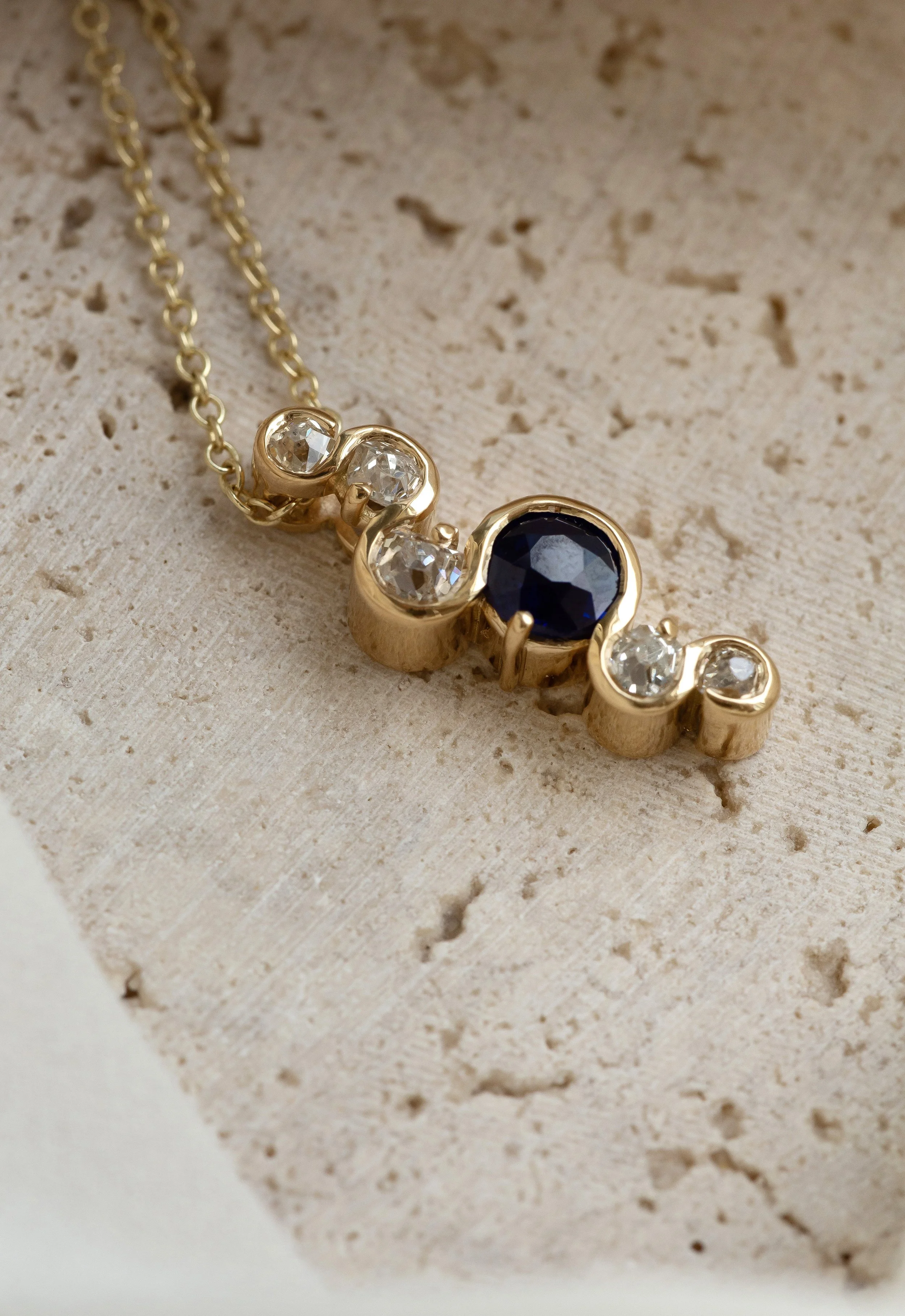 Heulwen-Lewis-Bespoke-Sapphire-Diamond-Wrap-Loop-Pendant