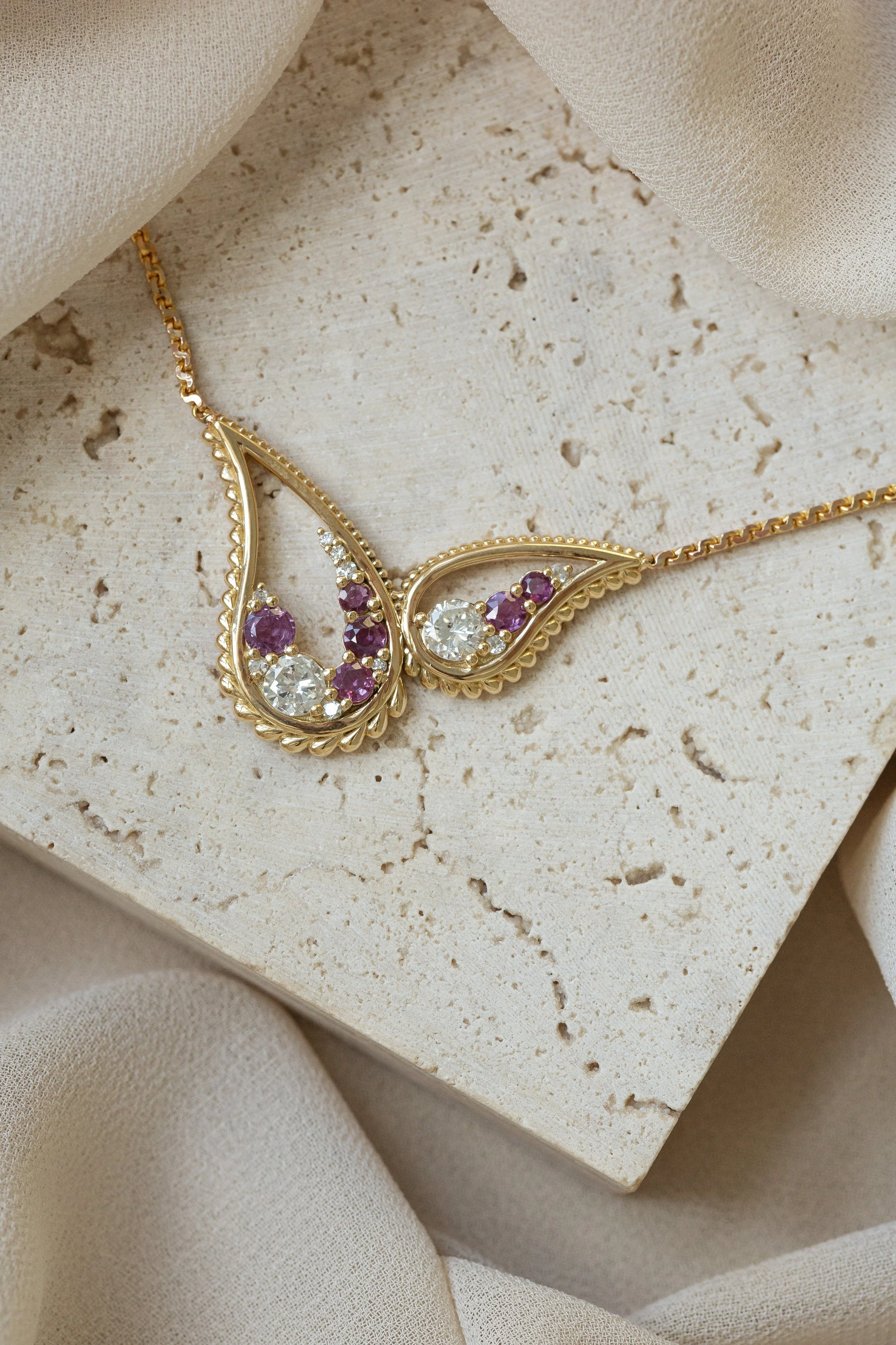 Heulwen-Lewis-Bespoke-Indian-Mango-Ruby-Diamond-Pendant-Remodel