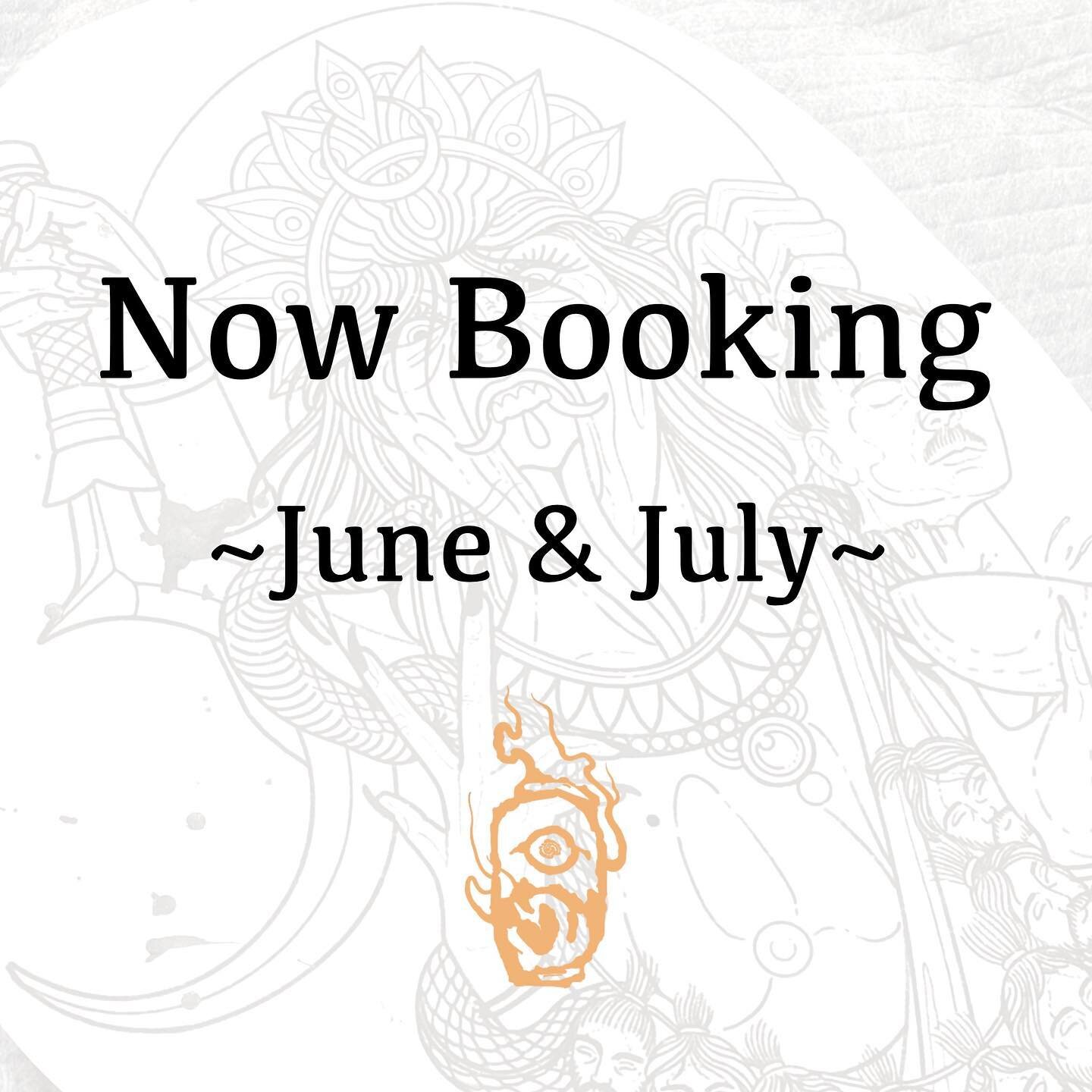 Now taking bookings for June and July. DM or email clarrytattoo@gmail.com