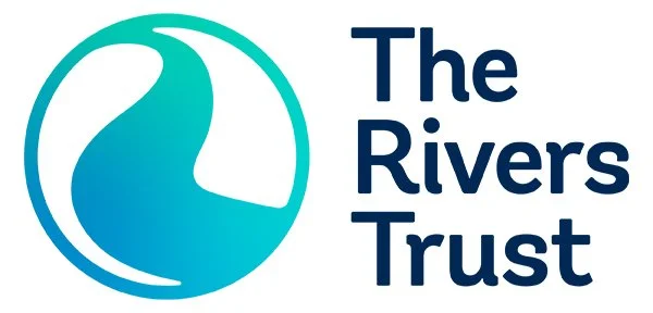 Logo of The Rivers Trust featuring a stylized river inside a circle with text to the right.