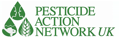 Pesticide Action Network UK logo with green trees, a fish, and a leaf.