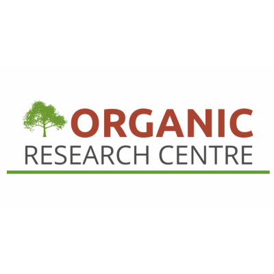Logo of the Organic Research Centre with a green tree icon, the word 'ORGANIC' in bold brown letters, and 'RESEARCH CENTRE' beneath in black text.
