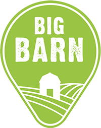 Green logo with a barn silhouette and text 'Big Barn' above it